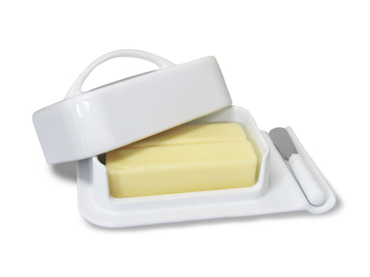 Porcelain Mess-Free Butter Dish