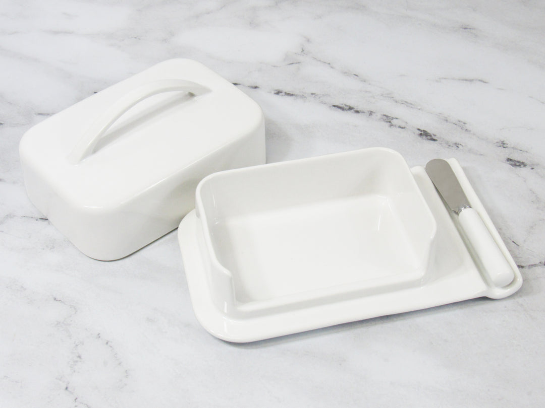 Porcelain Mess-Free Butter Dish